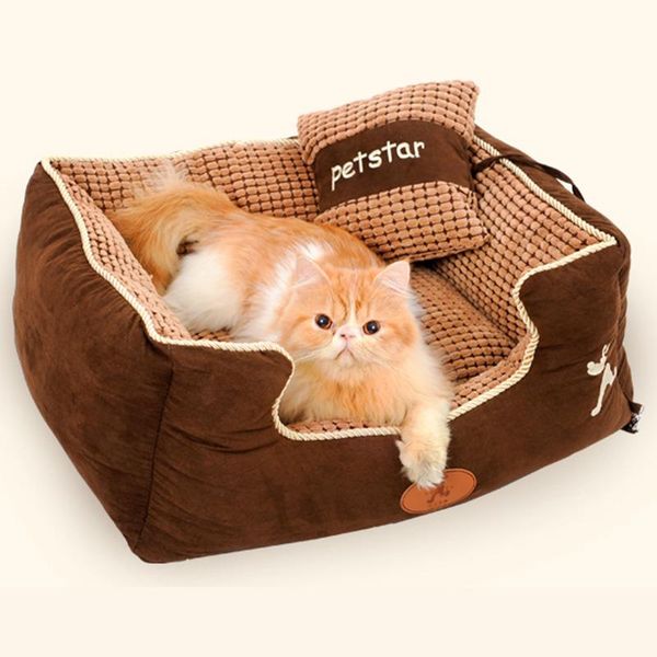 

kennels & pens for cat puppy cotton kennel mat bone pet bed warm products small medium dog soft dogs washable house