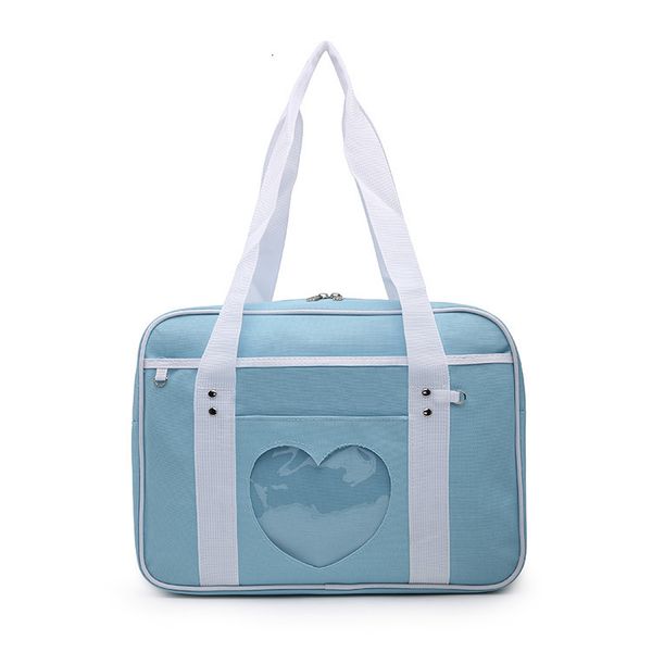 Kawaii Японский JK DULLE BUSE Anime School School Lolita Cosplay рюкзаки Цвет Сердцевидная большая сумка для плеч милый