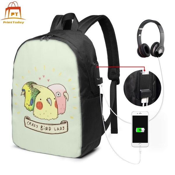 

backpack parrot backpacks shopping teen bag print men - women multifunction trend bags