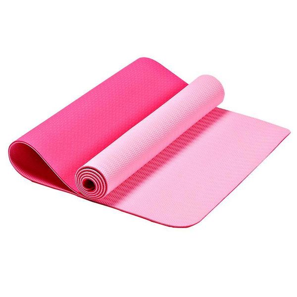 

yoga mats tpe non-slip for fitness tasteless pilates mat 3 color gym exercise sport elastic pad workout 72*24 inch