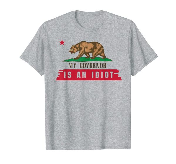 

my governor is an idiot tshirt gift, White;black