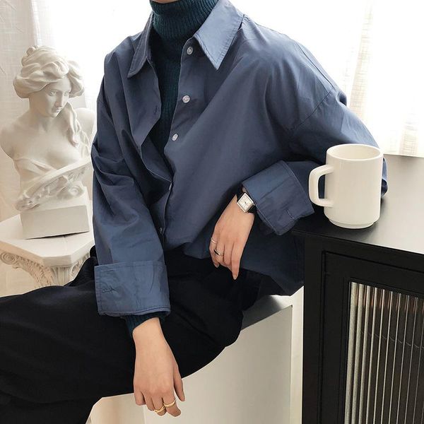 

women's blouses & shirts moarcho women casual solid blouse office work elegant turn down collar long sleeve 2021 autumn fashion and, White