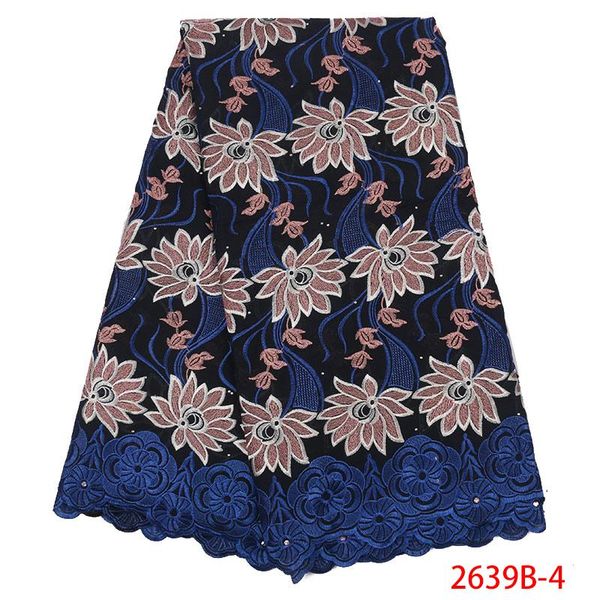 

ribbon latest african laces 2021 swiss lace dry fabrics cotton fabric with stones ks2639b-4, Pink;blue