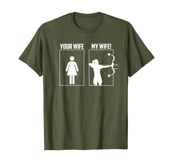 

My Archery Wife Bow Hunting Girl Archer Couple Funny Gift T-Shirt, Mainly pictures