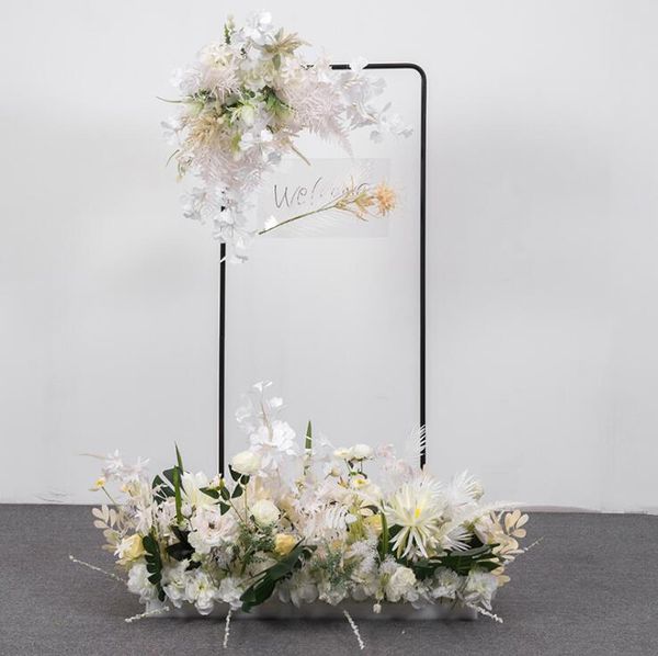 

decorative flowers & wreaths 100cm customize wedding arch decor artificial flower wall hanging row arrangement party event stage props runne