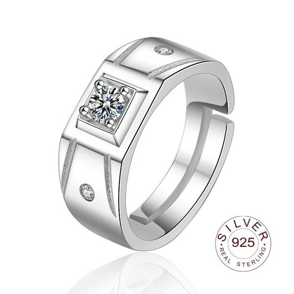

cluster rings 925 sterling silver for women european original wedding fashion brand ring jewelry gift, Golden;silver