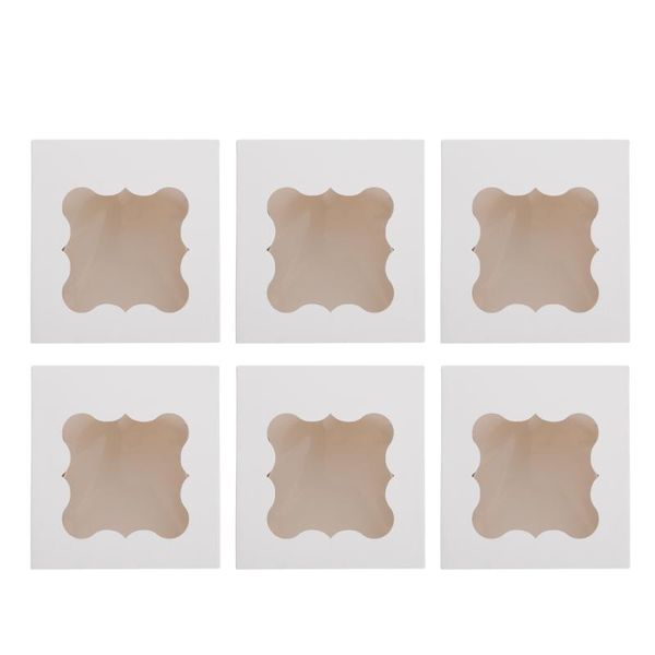 

gift wrap 10pcs cake boxes candy treat containers portable packing (white)