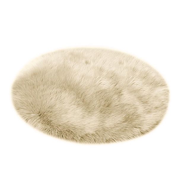 

imitation wool round plush living room coffee table carpet bedroom floor mat 23gb carpets