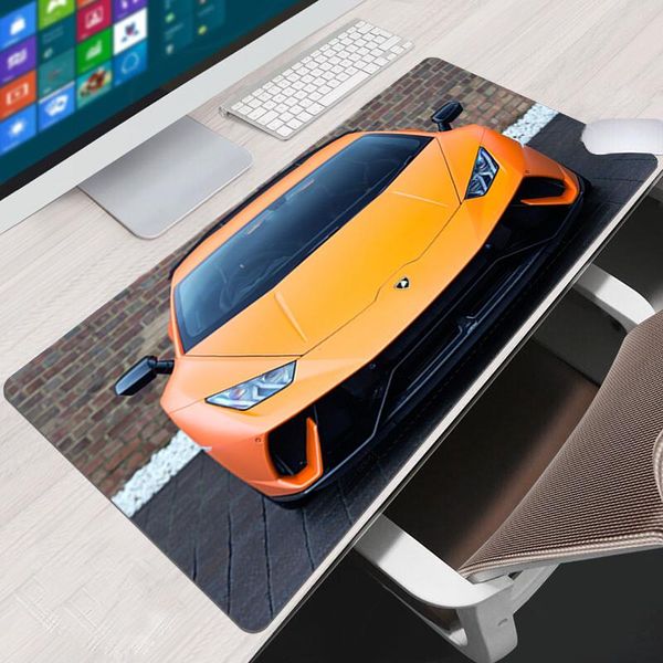 

mouse pads & wrist rests cool sports car pad natural rubber pc computer gaming mousepad desk mat locking edge