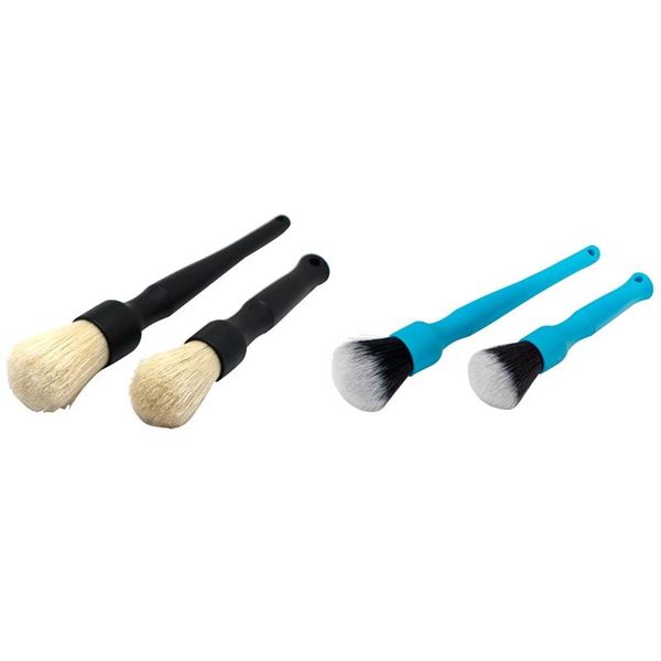 

car sponge 4 pcs space brush, detail cleaning beauty vehicle tool, 2 black & blue