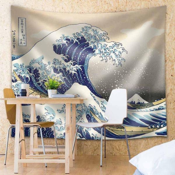

tapestries great wave kanagawa wall tapestry with art nature home decorations for living room bedroom dorm decor