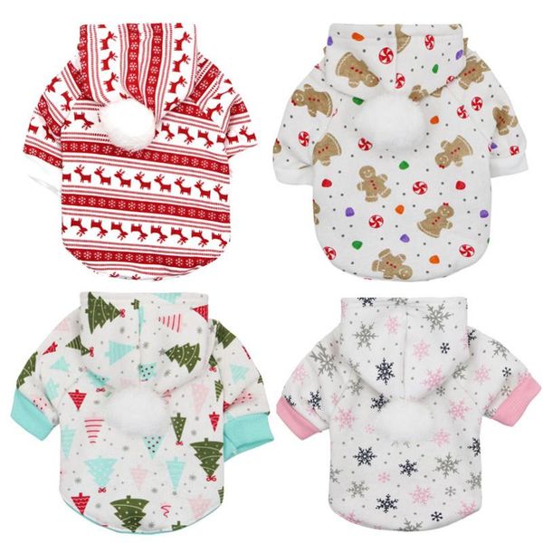 

dog apparel clothes dogs christmas pullover sweatshirt puppy teddy hoodie pet winter warm small medium jacket