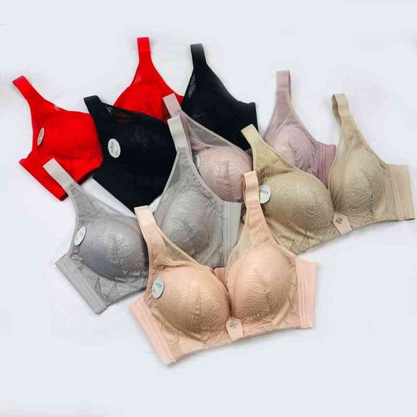 

bras ssiere sunderwear 2021 traceless big chest sister cup, Red;black