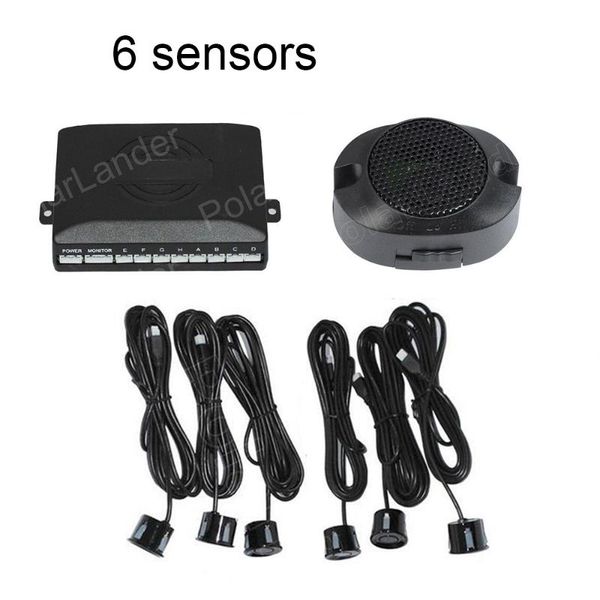 

car rear view cameras& parking sensors 6 sensor 44 colors available buzzer alarm parktronic reverse radar auto detector
