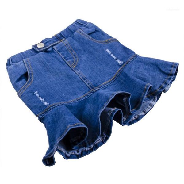 

skirts denim for girls kids tutu skirt solid children's beauty clothes pettiskirt baby clothing11, Blue