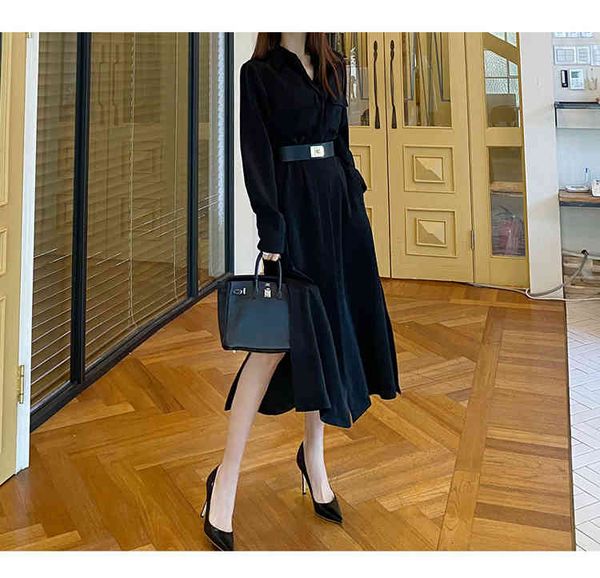 

casual dresses arrival chic long sleeve long shirt dress spring office ol turn down collar loose pfpd, Black;gray