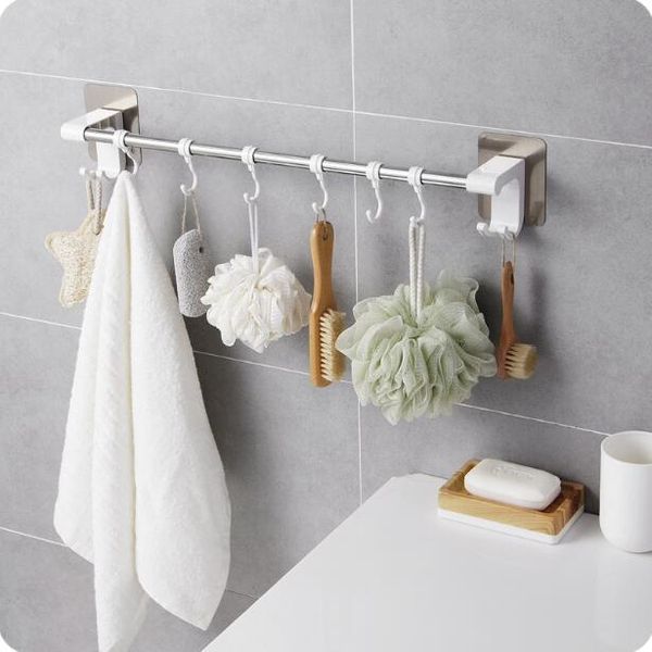 

bathroom storage & organization organizer towel eack kitchen accesoires hook strong adhesive wall hanging holder