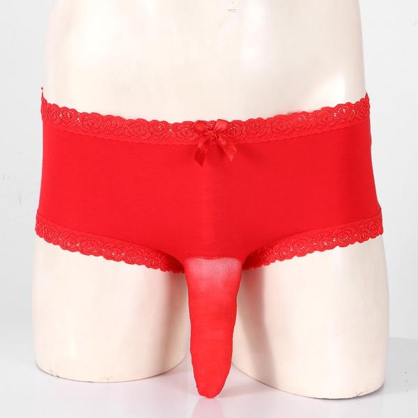 

one-piece suits tiaobug men sissy gay lace trimming swimming briefs see-through mesh patchwork lingerie underwear bulge pouch swimwear bikin