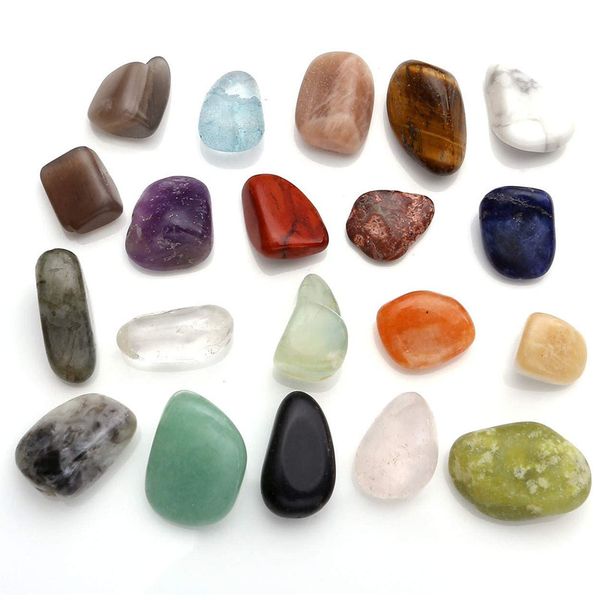 Mineral rock variedade caída pedra 20 pcs cura cristal mini energia meteorito coleção de pedras preciosas com caixa