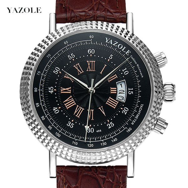 

fashion watches 406 422 men's leisure calendar waterproof quartz, Slivery;brown