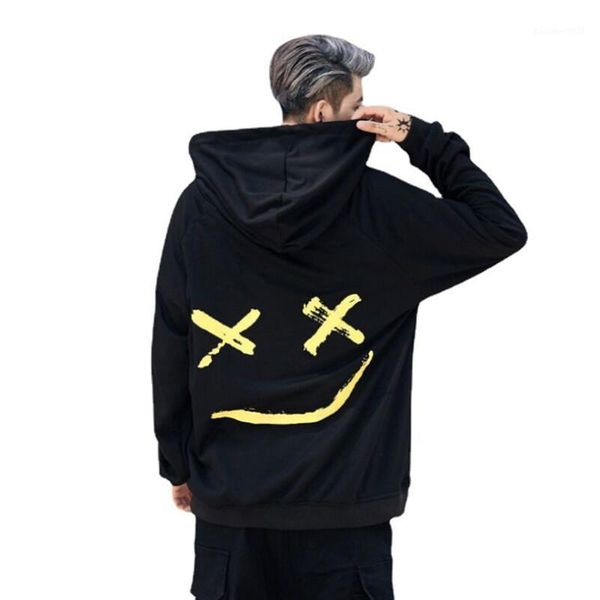 

men's hoodies & sweatshirts spring and autumn mens clothing men for holiday hip hop hooded regular full hoody cuphead street style, Black