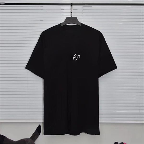

new fashion round men neck loose women planet print short sleeve t shirt size s, White;black