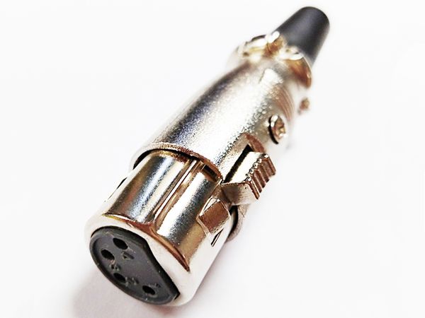 Adattatore per connettore cavo audio con spina femmina XLR a 4 pin con giunto di blocco di alta qualità, presa jack per microfono / 20 pezzi