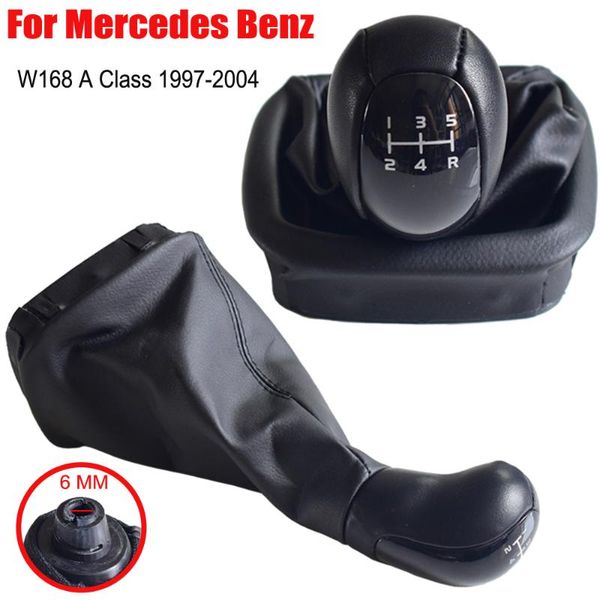 

shift knob gear shft manual 5 speed car stick lever shifter handball for - w168 a class 1997-2004 with gaiter boot cover