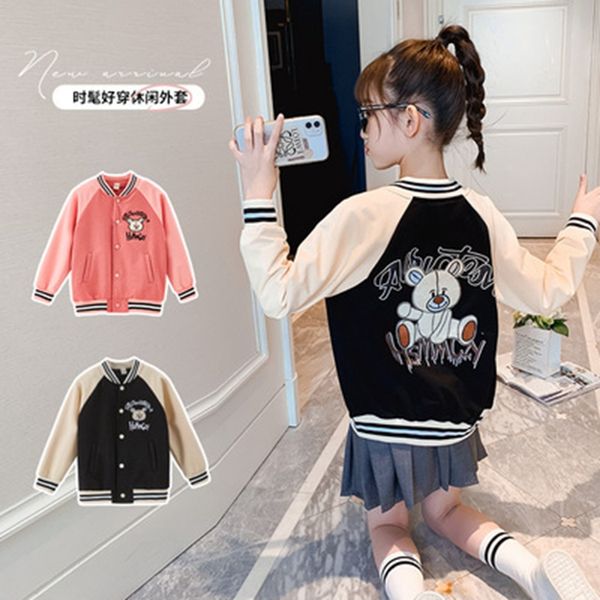 

new jacket for girls autumn spring new jacket girls tide loose korean street style coat all-match baseball uniform jacket, Blue;gray