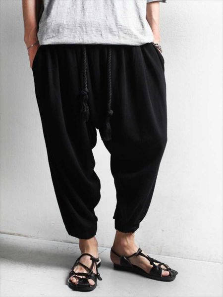 

men's pants harlan spring and summer dark department hong kong fashion casual versatile large, Black