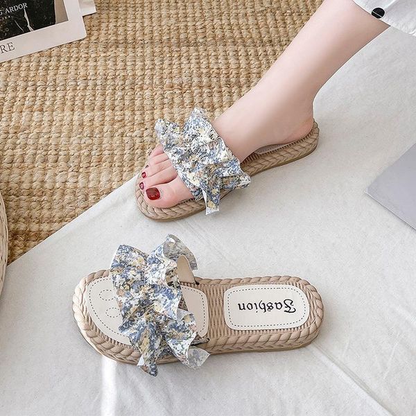 

sandals net red fairy wind flower versatile summer 2021, Black