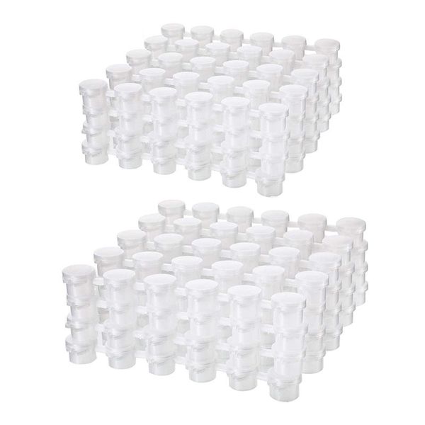 

gift sets 2 set empty paint strips cup pots clear storage containers painting 144 in total, 2ml & 3ml
