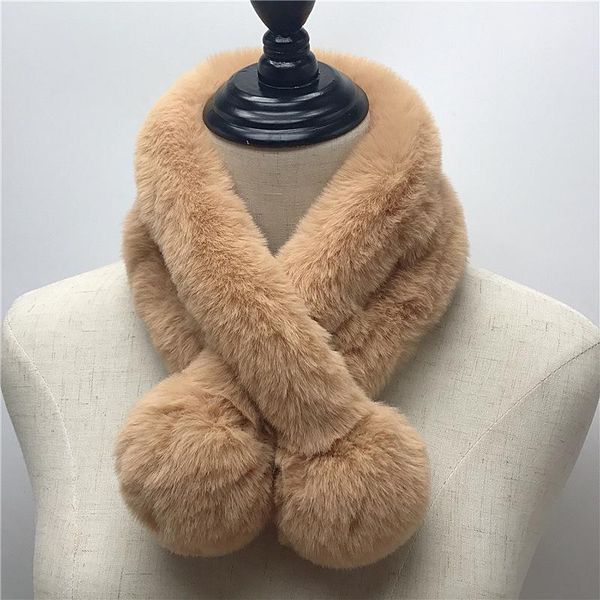 

scarves imitation rex hair scarf for women warm neck in autumn and winter, Blue;gray
