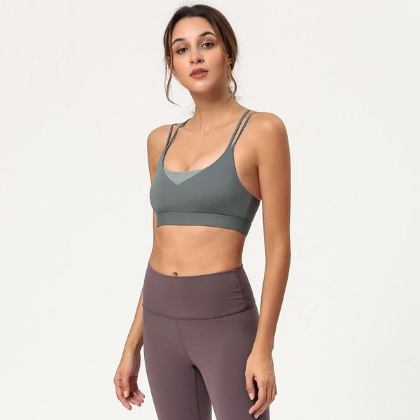 

beauty back exercise bra high-strength shockproof sports underwear without steel ring yoga workout outfit