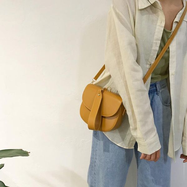 

texture bags female 2021 retro fashion semi-portable simple niche shoulder