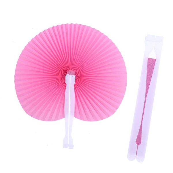 

pcs folding fan chinese paper folded circular for wedding party ) other home decor