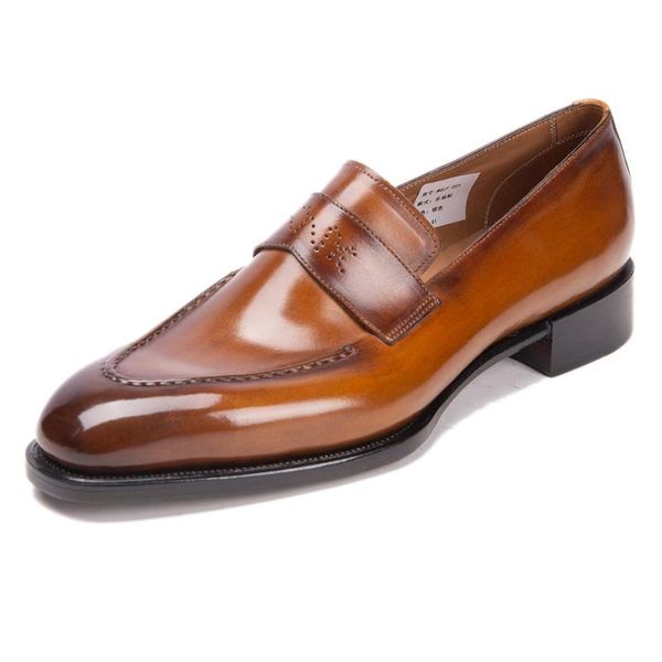 

dress shoes handmade leather men business korean leisure trend loafers cow british easy wear lazy loafer plus size 38-48, Black