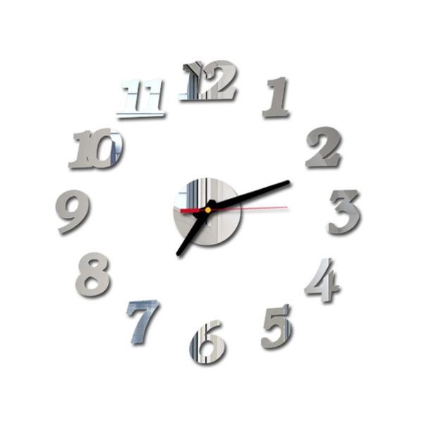 

wall clock frameless mute quartz stickers for living room office bedroom home decoration clocks