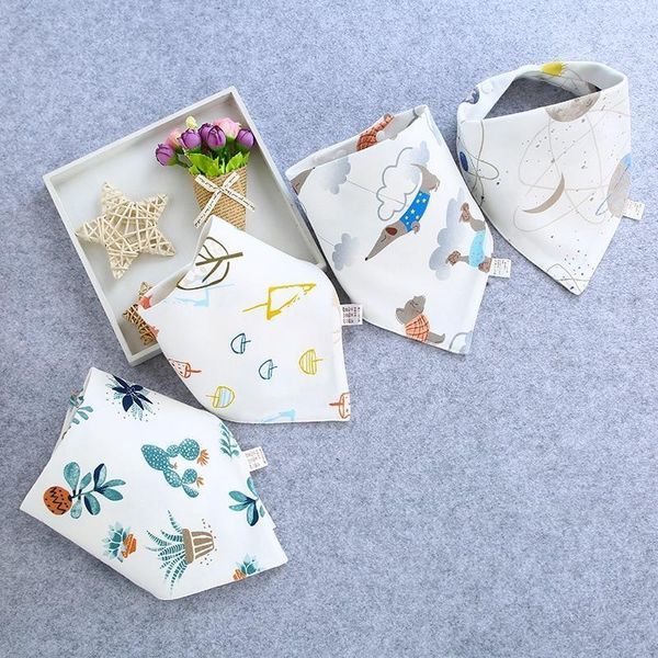 

bibs & burp cloths 4pcs/lot baby cartoon triangle cotton