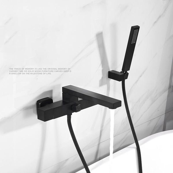 

bathroom shower sets wall mounted bathtub faucet set brass square black