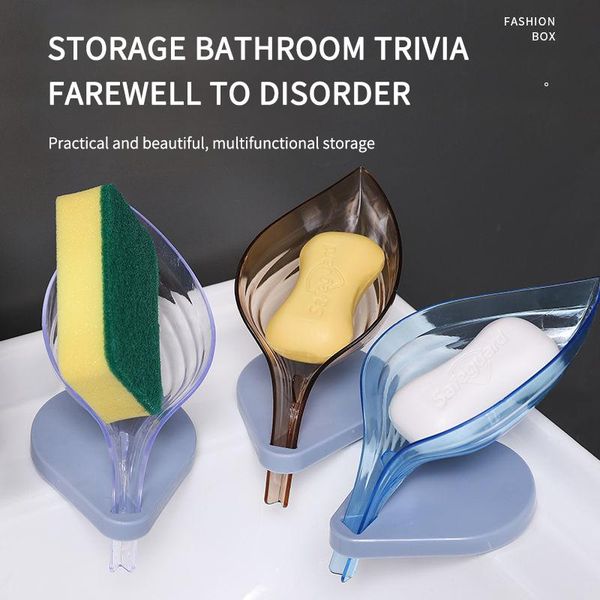 

soap dish sink creative tray holder shape cleaning drain gadgets suction rack plate box supplies leaf cup drying bathroom dishes