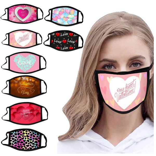 

factory outlet s 2021 valentine's day love printed cotton dust mask