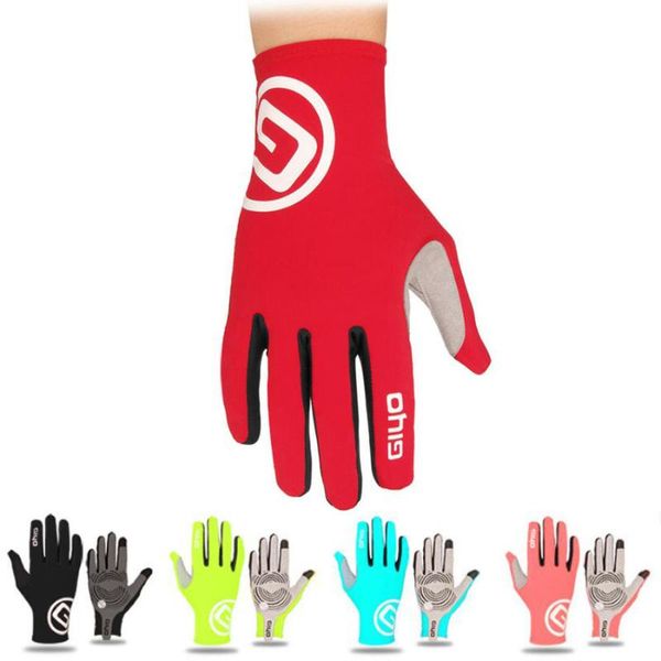 

cycling gloves giyo full finger anti-slip with gel pad women sports breathable elastic anti-, Black
