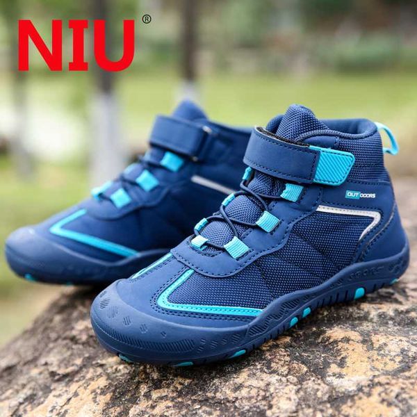 

sneakers kid walking shoes non-slip waterproof outdoor walk climbing working boy kids boots breathe, Black;grey