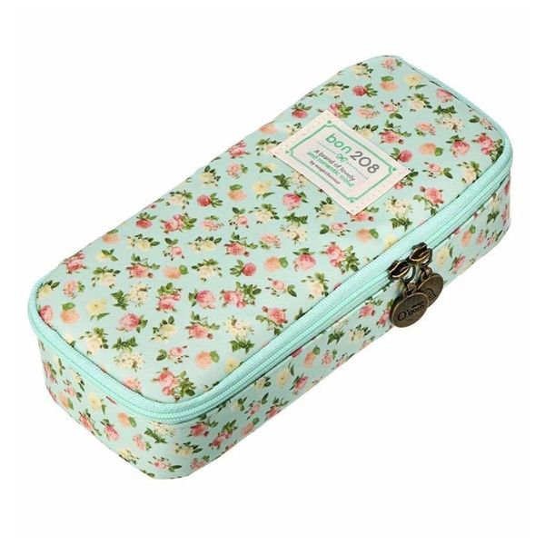 

cute pencil case large capacity stationery floral organizer multifunction cosmetics bag jr deals bags