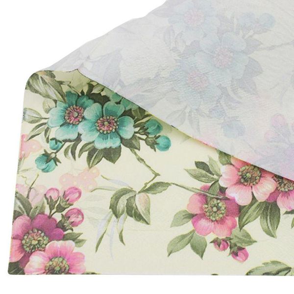 

disposable dinnerware y1ud 20 pieces printed square tissue flower pattern party festive celebration paper napkins tableware supply