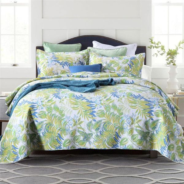 

comforters & sets chausub cotton quilt set 3pcs bedspread on the bed covers pillowcase queen size summer style blanket for double coverlet