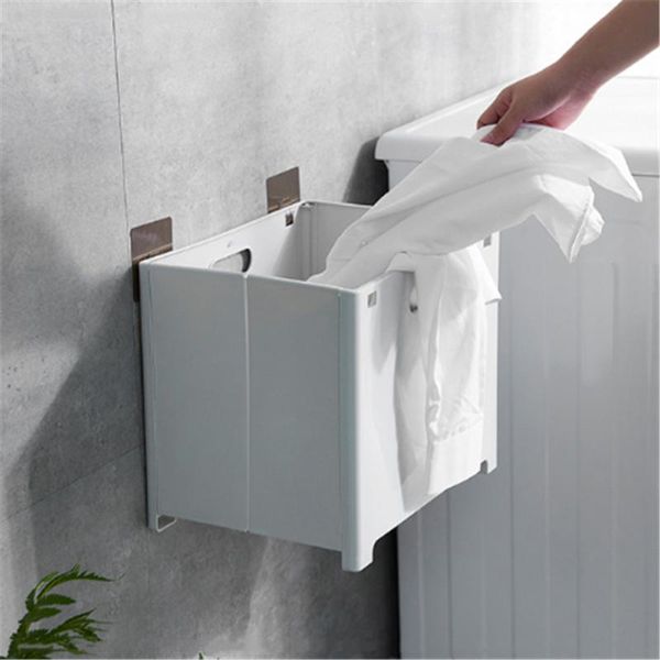 

foldable laundry basket perforated wall-mounted dirty clothes storage household underwear toy cosmetic box bags
