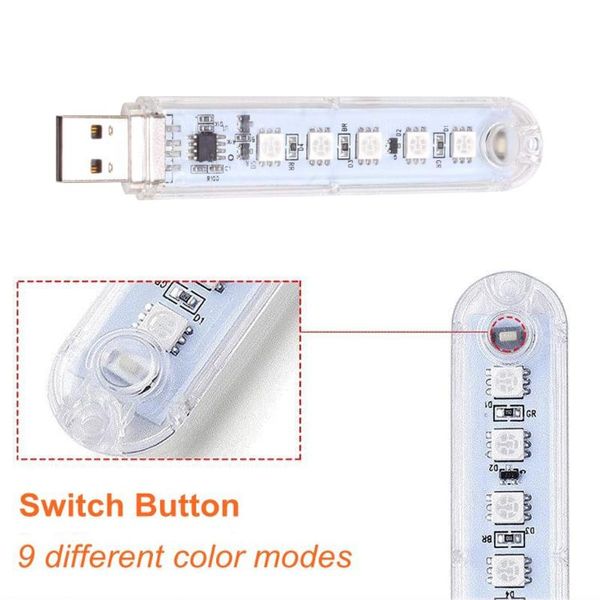 

bar lights usb led book 2-24leds smd 5630 5730 bulb 5v power reading lamp warm white portable computer keyboard light
