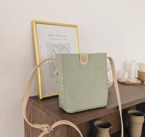 

small texture messenger bags women bucket mini bag spring/summer handbag trend